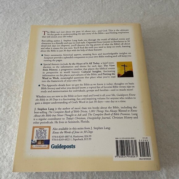 Know the Bible in 30 Days 2008 Paperback Book by J. Stephen Lang - Picture 13 of 15